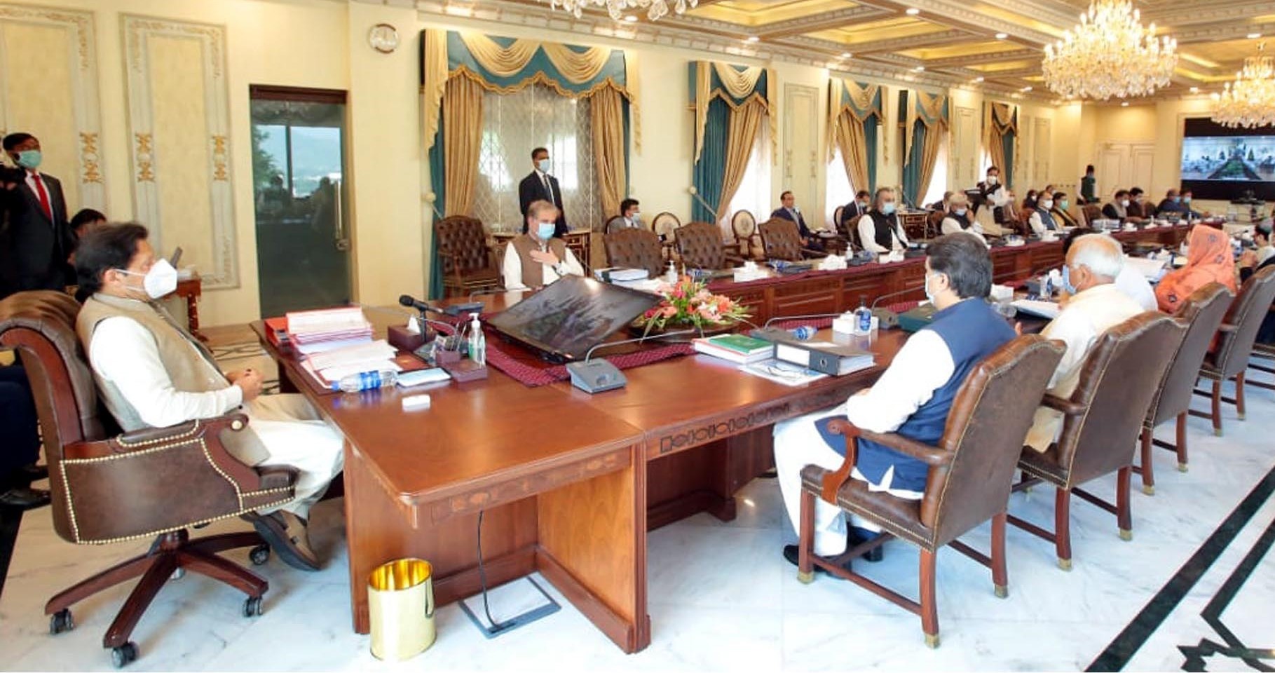 Prime Minister Imran Khan chairs meeting of the Federal Cabinet at PM Office Islamabad on 15th September, 2020. (PID Photo)