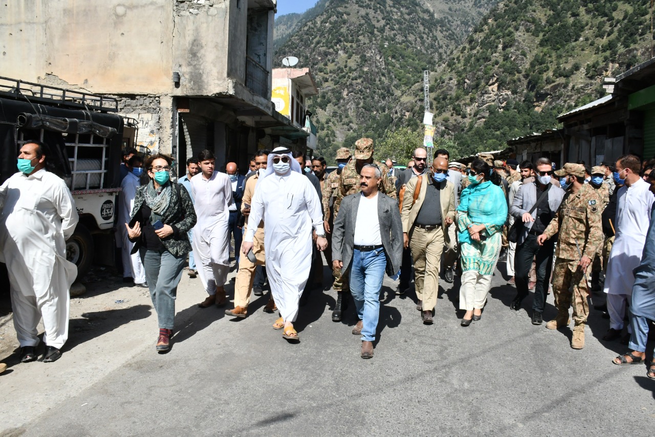 Pakistan military on took a group of foreign diplomats, including the Saudi ambassador, on a visit to the Line of Control (LOC) in disputed Kashmir region on 24th September, 2020. (Photo courtesy: DGISPR)