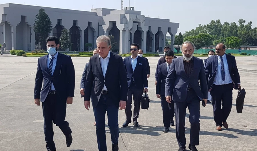 Pakistan’s Foreign Minister Shah Mahmood Qureshi leaves for Moscow from Islamabad, Pakistan, on September 09, 2020. (Photo Courtesy: Foreign Office)