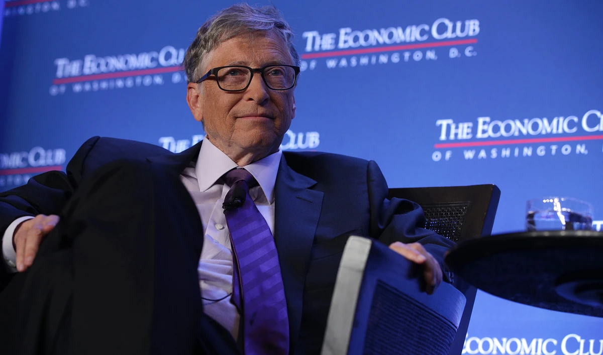 Microsoft principle founder Bill Gates participates in a discussion during a luncheon of the Economic Club of Washington June 24, 2019 in Washington DC. (AFP/File)