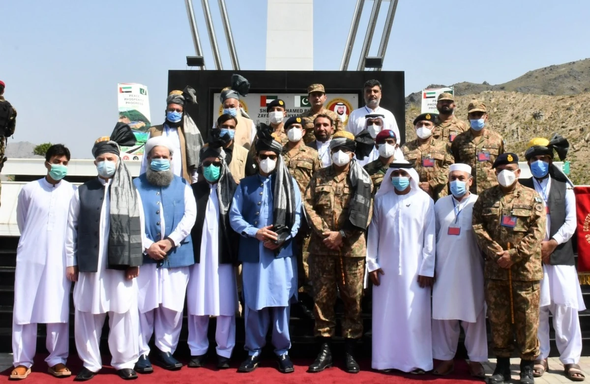 Pakistani Prime Minister Imran Khan inaugurates the UAE-funded Sheikh Zayed road in Mohmand district, Khyber Pakhtunkhwa, on September 28, 2020. (Courtesy: UAE Embassy Islamabad)