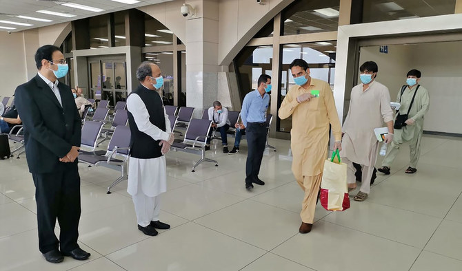 In this file photo, Pakistani expats are seen at Jeddah’s King Abdulaziz International Airport prior to their flight to Karachi on May 31, 2020. (Photo courtesy: Pakistan Consulate General in Jeddah)