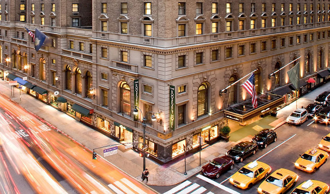 This undated file photo shows a street view of the Roosevelt Hotel in New York City, United States. (Photo courtesy: Roosevelt Hotel)
