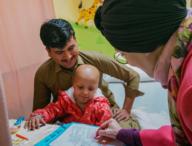 Sheikha Jawaher Bint Mohammed Al Qasimi during her visit to the SKMCH&RC in Lahore. (Photo courtesy: TheBigHeartUAE Twitter Account)