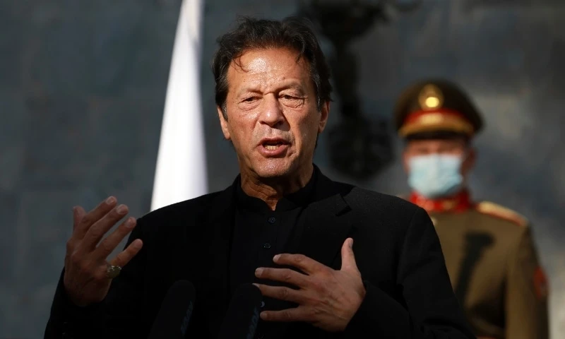 Pakistan's Prime Minister Imran Khan speaks during a news conference in Kabul, Afghanistan, November 19, 2020. (AP/File)