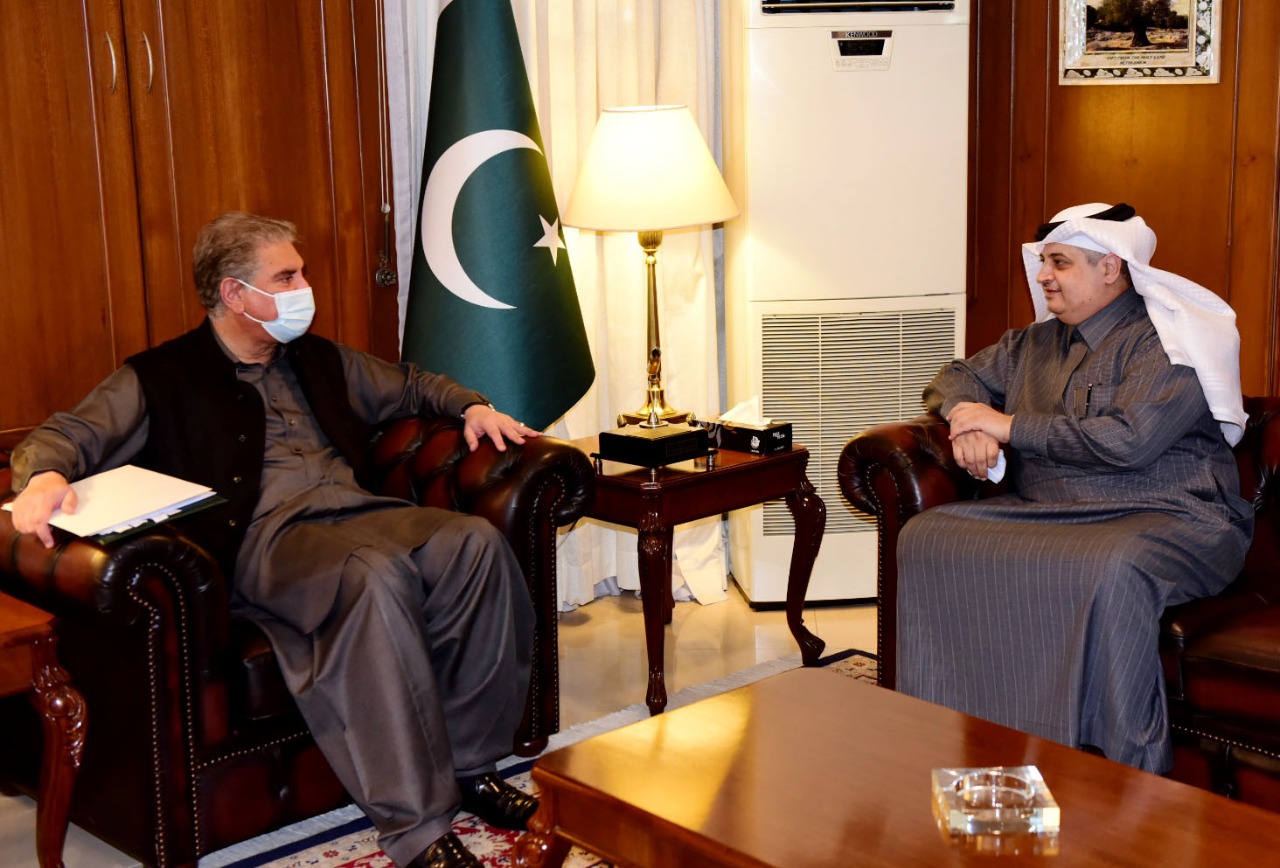 Pakistani foreign minister Shah Mahmood Qureshi met Saudi ambassador to Pakistan Nawaf bin Saeed Al-Malki on December 9, 2020 in Islamabad. (Photo Courtesy: Pakistan's Foreign Office)