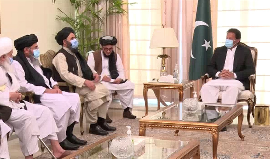 An Afghan Taliban political delegation held a meeting with Pakistani Prime Minister Imran Khan on Dec. 18, 2020 in Islamabad (Photo Courstey: PM office)
