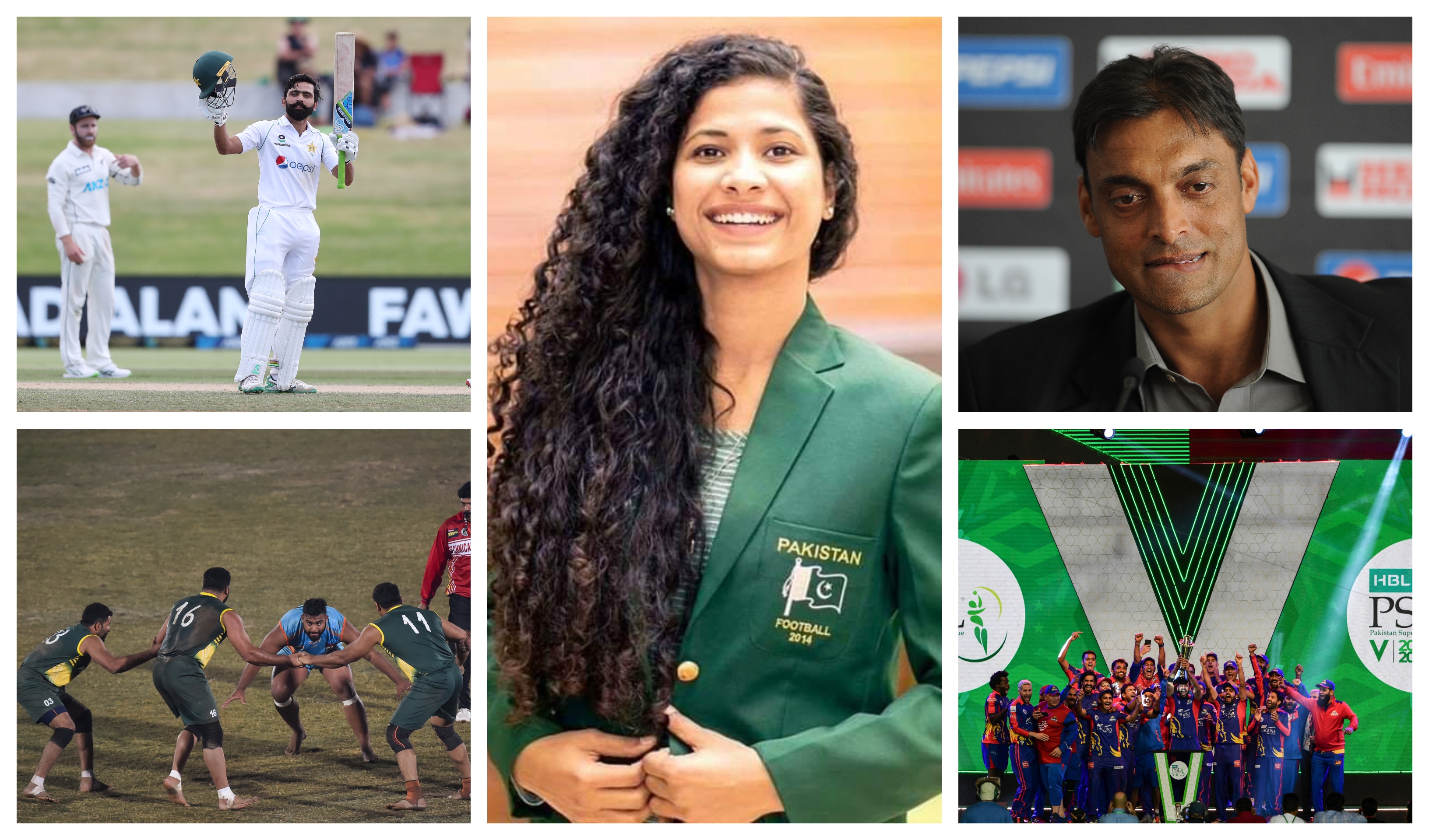 This combination of photos shows Pakistani athletes who made headlines in 2020.