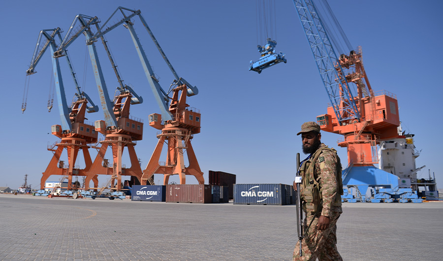 A Pakistani Army personnel looks on during the opening of a trade project in Gwadar port, some 700 kms west of Karachi on November 13, 2016. (AFP/File)
