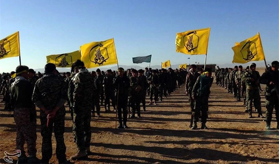 Fatemiyoun militia members in Syria December 10, 2016. (Tasnim News Agency/File)