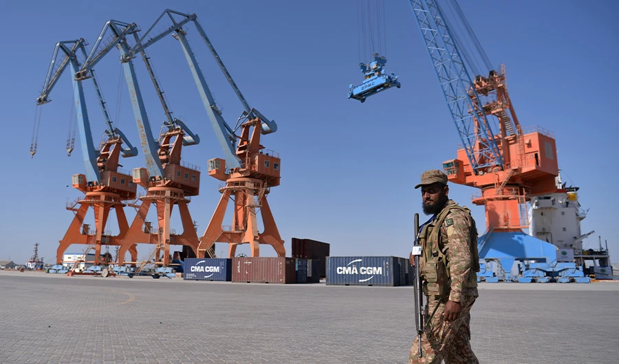 A Pakistani Army personnel looks on during the opening of a trade project in Gwadar port, some 700 kms west of Karachi on November 13, 2016. (AFP/File)