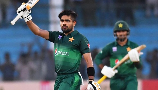 Pakistan's batsman Babar Azam scored a century during the Cricket World Cup match between New Zealand and Pakistan at the Edgbaston Stadium in Birmingham, England, Wednesday, June 26, 2019. (AP/File)