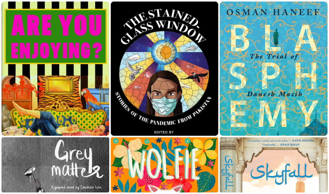 A combination of photos of six most interesting fiction picks of year 2021.