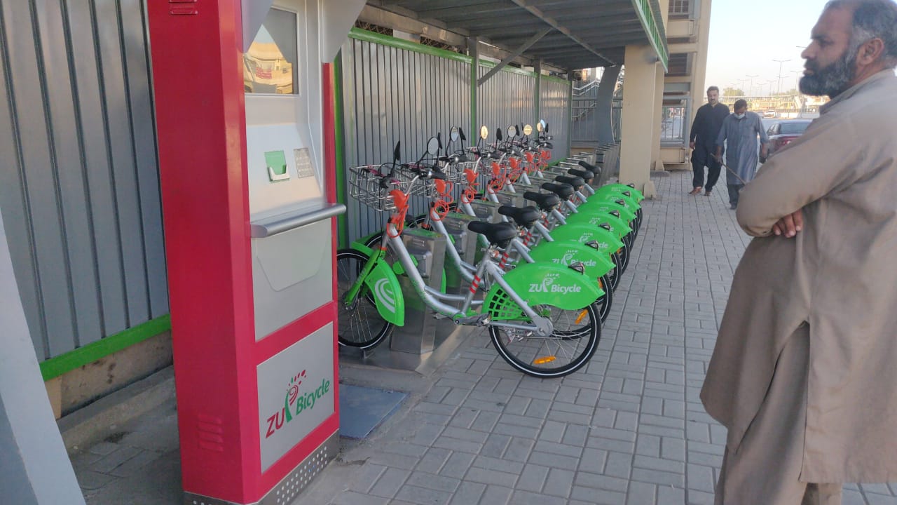 TransPeshawar bicycles for Zu Bicycle, the first bicycle-sharing system to be launched in northwestern Khyber Pakhtunkhwa province. (Photo courtesy: TransPeshawar)