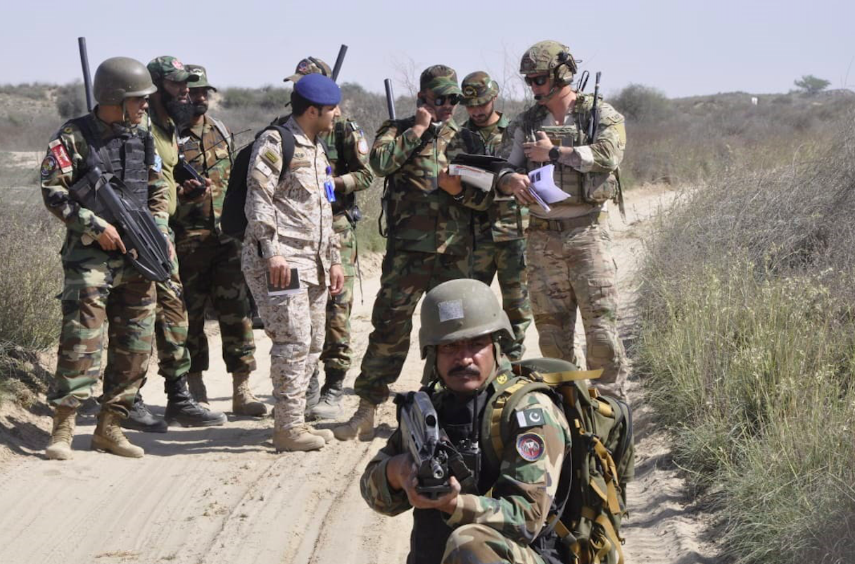 Members of the Pakistan Air Force, Royal Saudi Air Force and US Air Force participate in the ACES MEET 2021 exercise in Pakistan on April 2, 2021. (Photo courtesy: PAF)