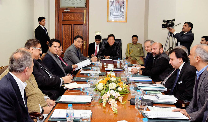 Prime Minister Imran Khan chairs a meeting of Pakistan's Economic Advisory Council in Islamabad, Pakistan, on February 4, 2019 (PID Photo)