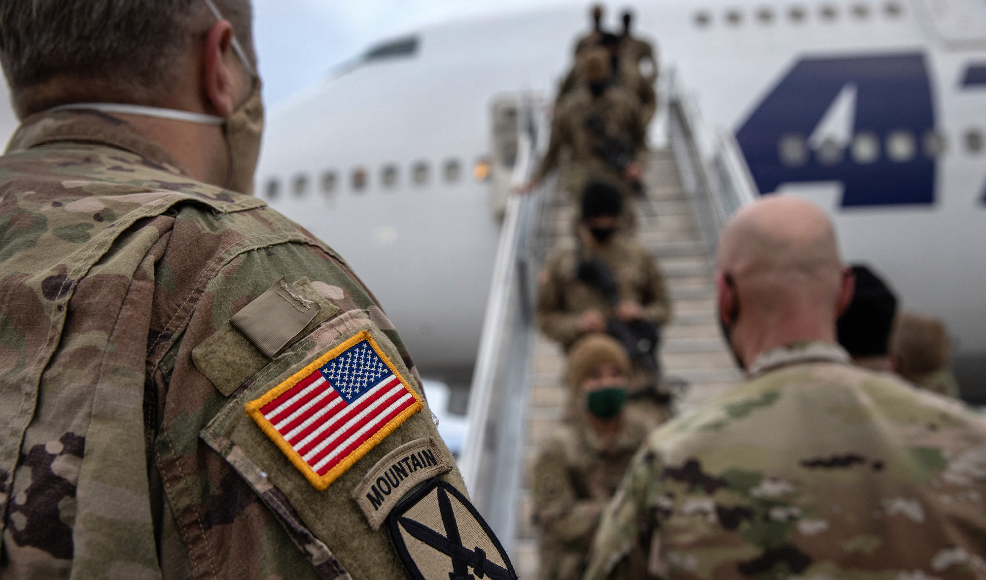 US Army soldiers return home from a 9-month deployment to Afghanistan on December 10, 2020 at Fort Drum, New York, United States. (AFP/File)