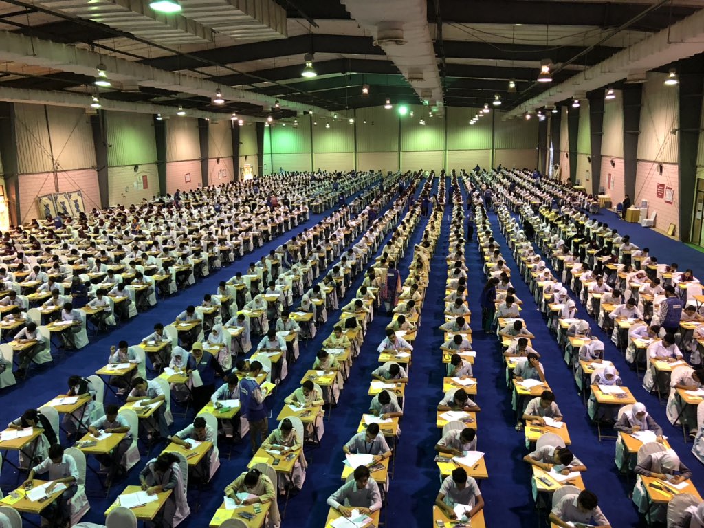 In this file photo, students are taking Cambridge international exams in Karachi, Pakistan on May 9, 2019. (Photo Courtesy: Michael Houlgate, British Council Area Director for Punjab, Sindh and Balochistan)