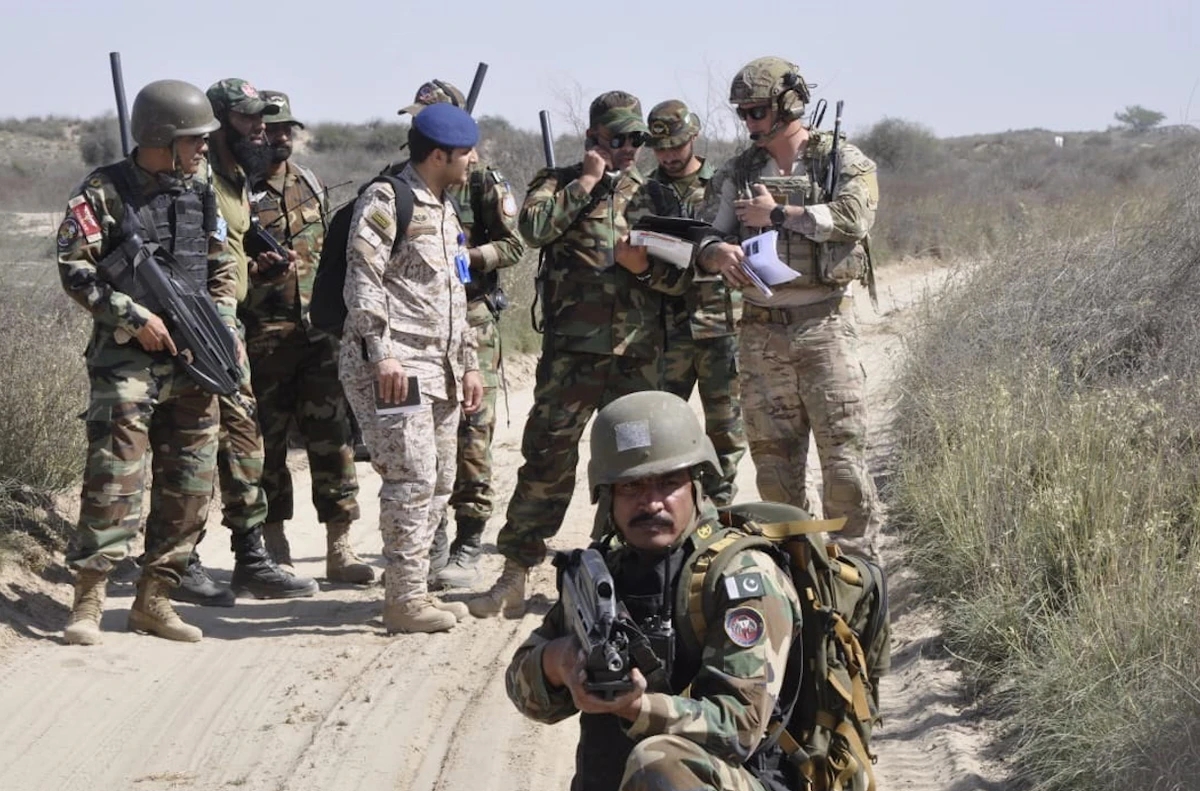 Members of the Pakistan Air Force, Royal Saudi Air Force and US Air Force participate in the ACES MEET 2021 exercise in Pakistan on April 2, 2021. (Photo courtesy: PAF)