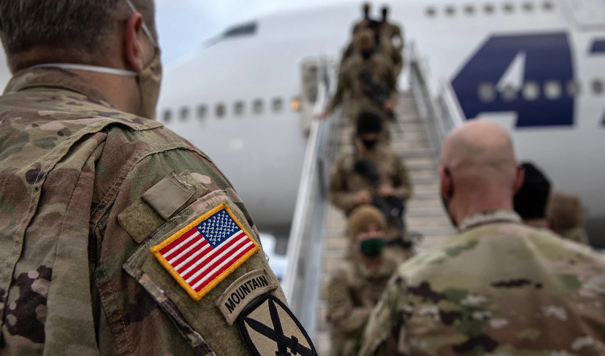 US Army soldiers return home from a 9-month deployment to Afghanistan on December 10, 2020 at Fort Drum, New York, United States. (AFP/File)