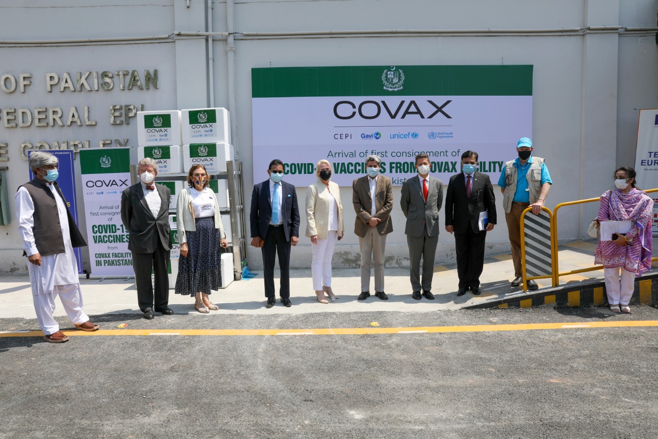 Pakistan received 1.2 million doses of the Oxford/AstraZeneca vaccine on May 8, 2021. (Photo courtesy: Ministry of National Health Services, Pakistan)