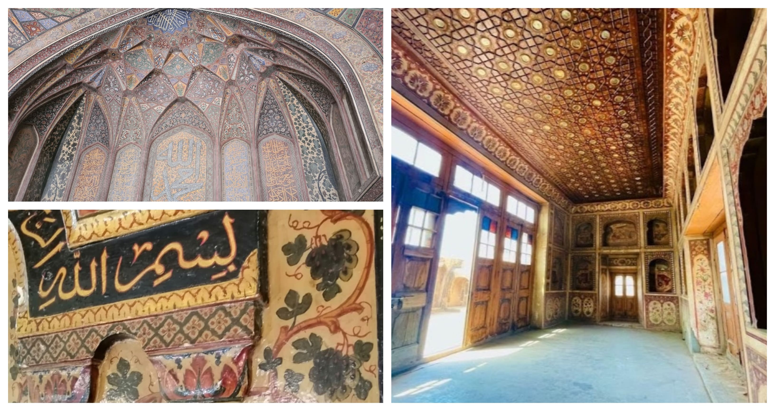 Fresco art on the walls and ceilings of historical buildings in the Walled City of Lahore. (AN photo by Adil Lahori)