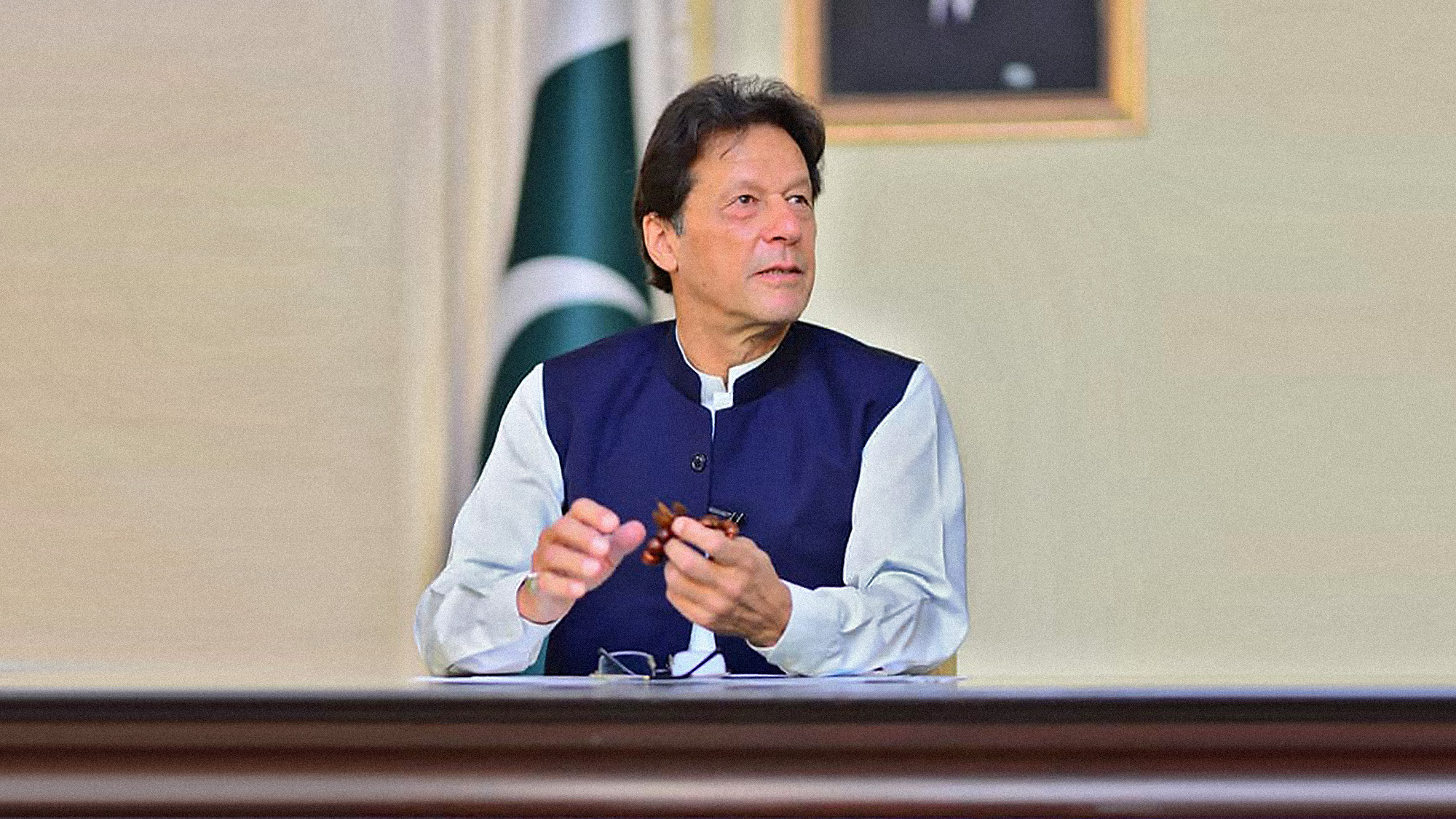 Prime Minister Imran Khan during a live Q&A session with members of the public on May 30. 2021. (Photo courtesy: ImranKhanOfficial/Facebook)