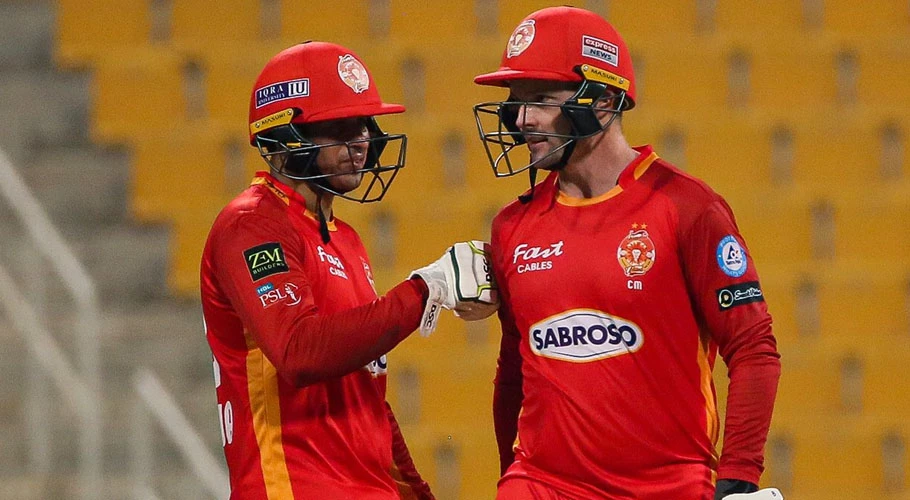 Usman Khawaja (L) and Colin Munro (R) opened the innings for Islamabad United during the Pakistan Super League (PSL) on June 12, 2021. (Photo courtesy: Social Media)