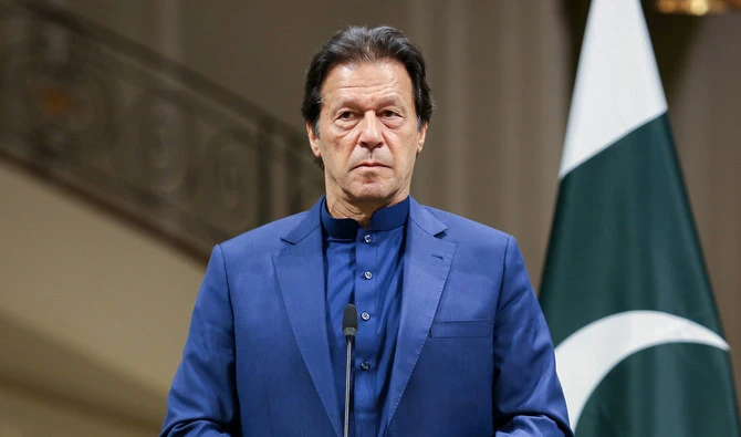 A photo released on October 13, 2019 shows Pakistan's Prime Minister Imran Khan attending a press conference in Tehran. (AFP/File)