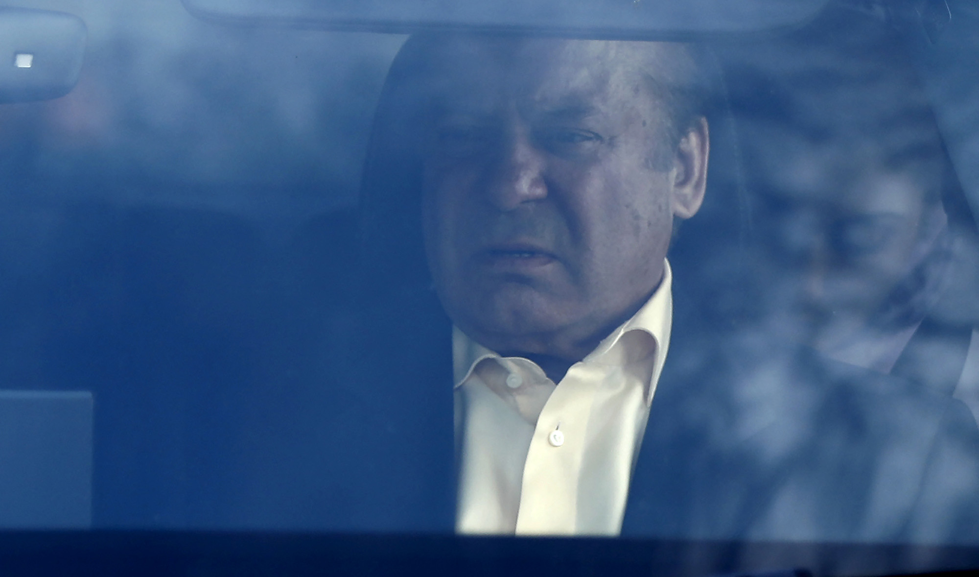 Pakistan's former prime minister Nawaz Sharif arrives at his office in central London on July 6, 2018. (AFP/File)
