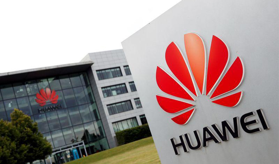 FILE PHOTO: Huawei headquarters building is pictured in Reading, Britain July 14, 2020. (REUTERS)