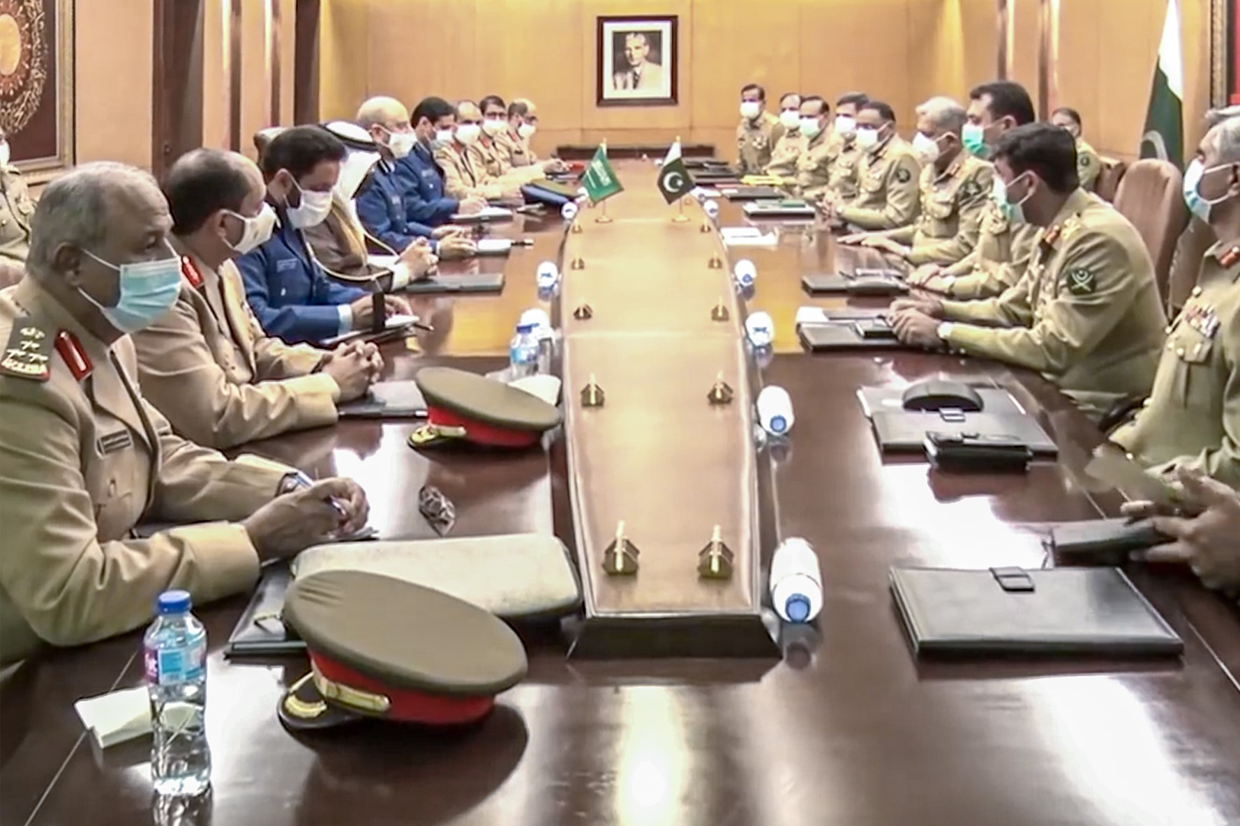 The Saudi and Pakistani military chiefs met at the army’s headquarters in Rawalpindi, Pakistan on August 16, 2021. (Photo courtesy: Ministry of Defense in Saudi Arabia)