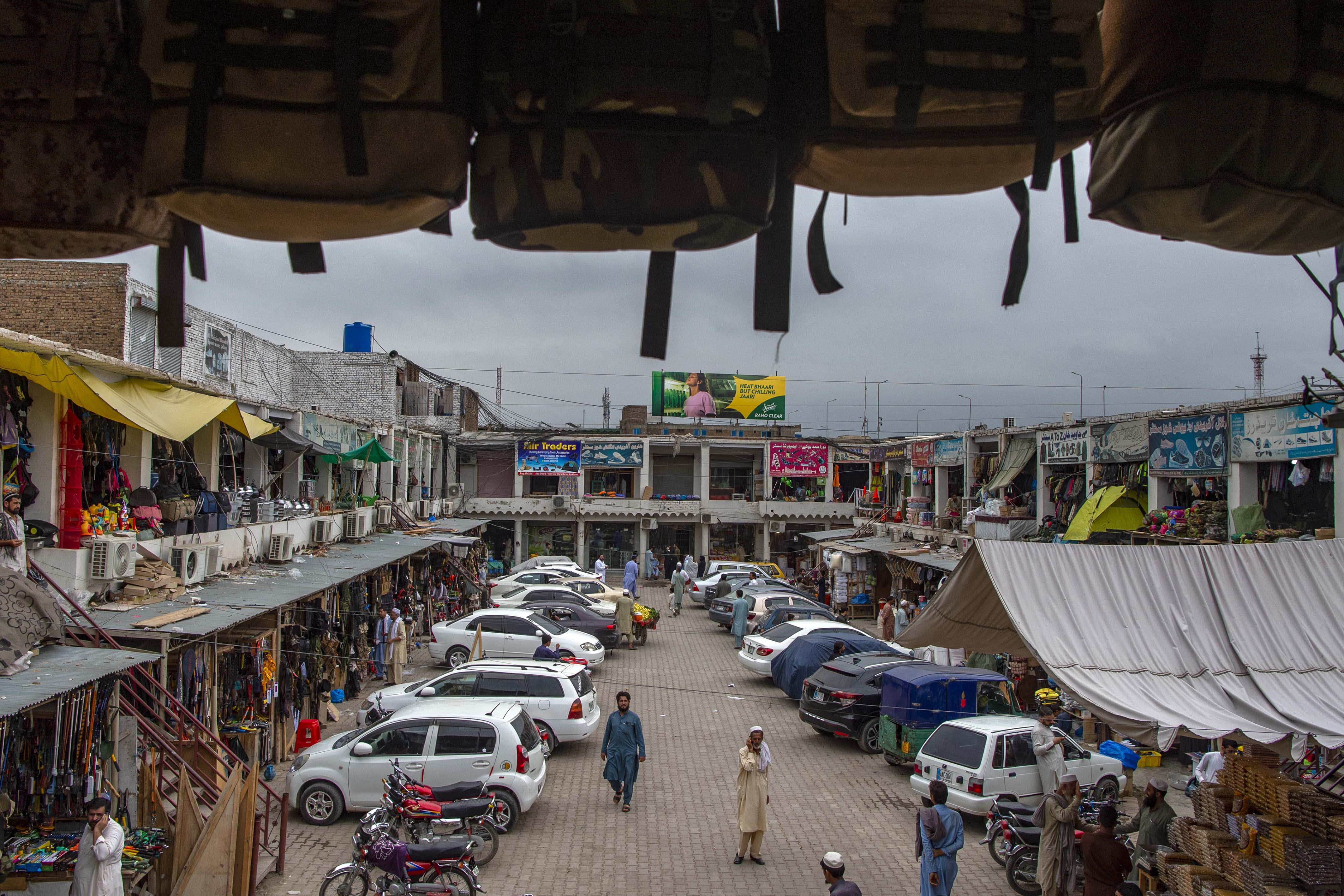 In this picture taken on July 14, 2021, a general view of Sitara market is pictured in the Karkhano area on the outskirts of Peshawar. (AFP)