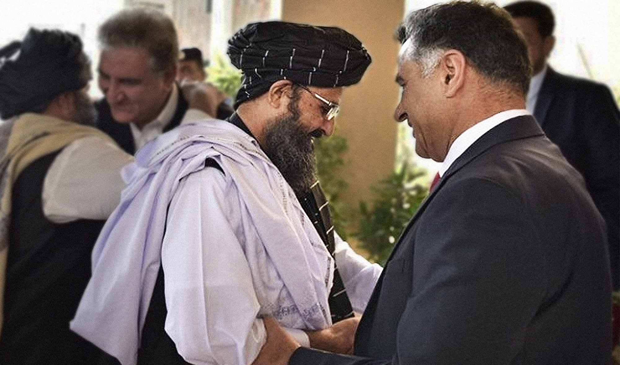 Pakistan intelligence chief Lt. Gen. Faiz Hameed receives members of the Taliban delegation at the Pakistan Foreign Ministry in Islamabad on October 3, 2019. (Photo courtesy: Pakistan's foreign office)