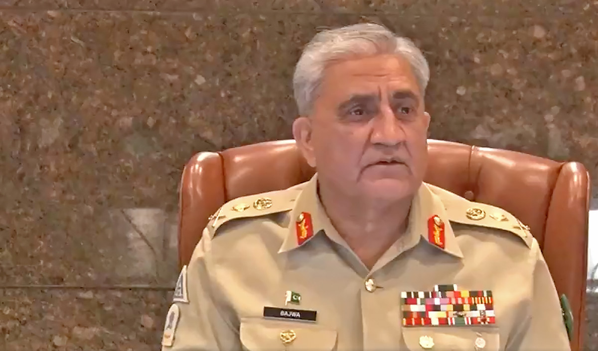 Pakistan's Army Chief General Qamar Javed Bajwa meets group of lawmakers at the army’s General Headquarters in Rawalpindi, Pakistan, on August 30, 2021. (Picture courtesy: ISPR)