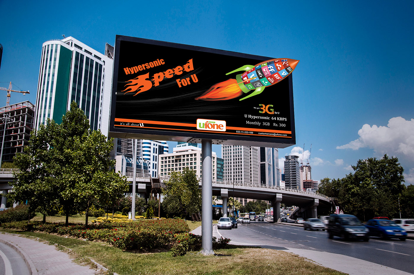 ndated photo of a Ufone bill-board in Karachi, Pakistan. (Photo Courtesy: Social Media)