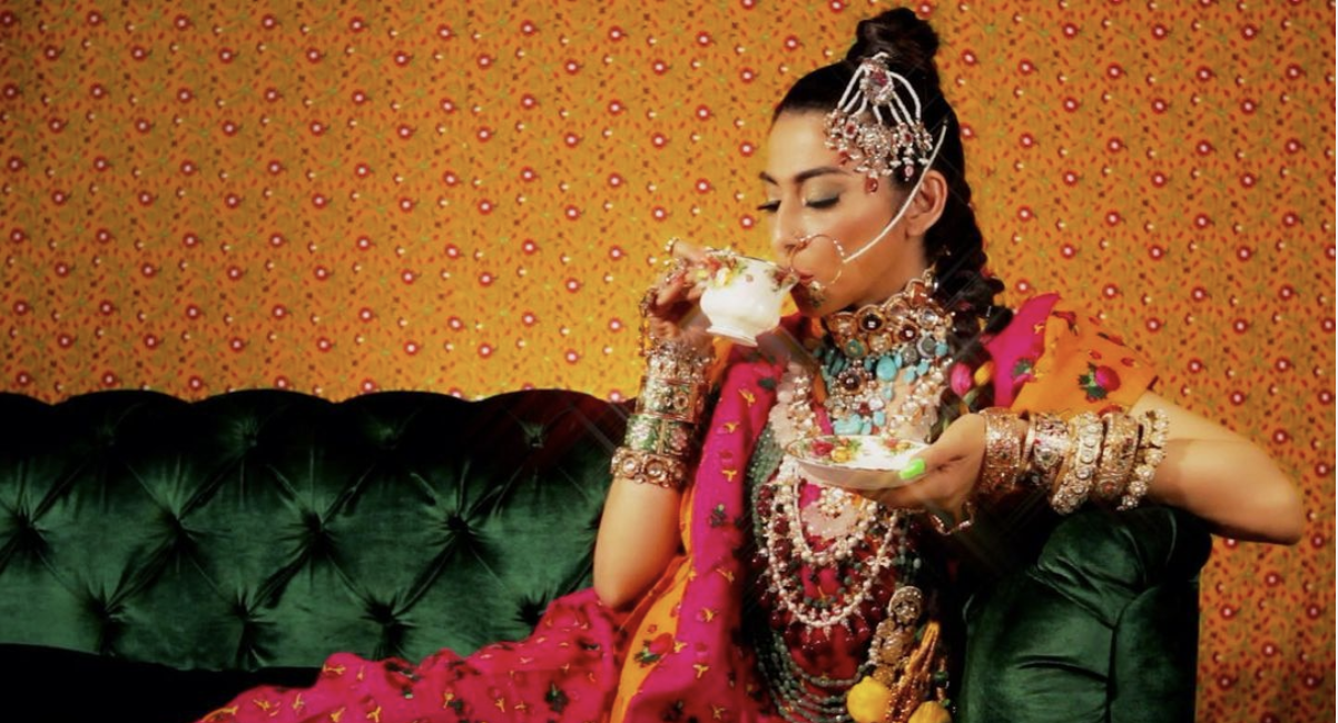 Singer Meesha Shafi shares a teaser image from the music video of her new single 'Hot Mango Chutney Sauce' on her official Instagram account on September 11, 2021 (Meesha Shafi)