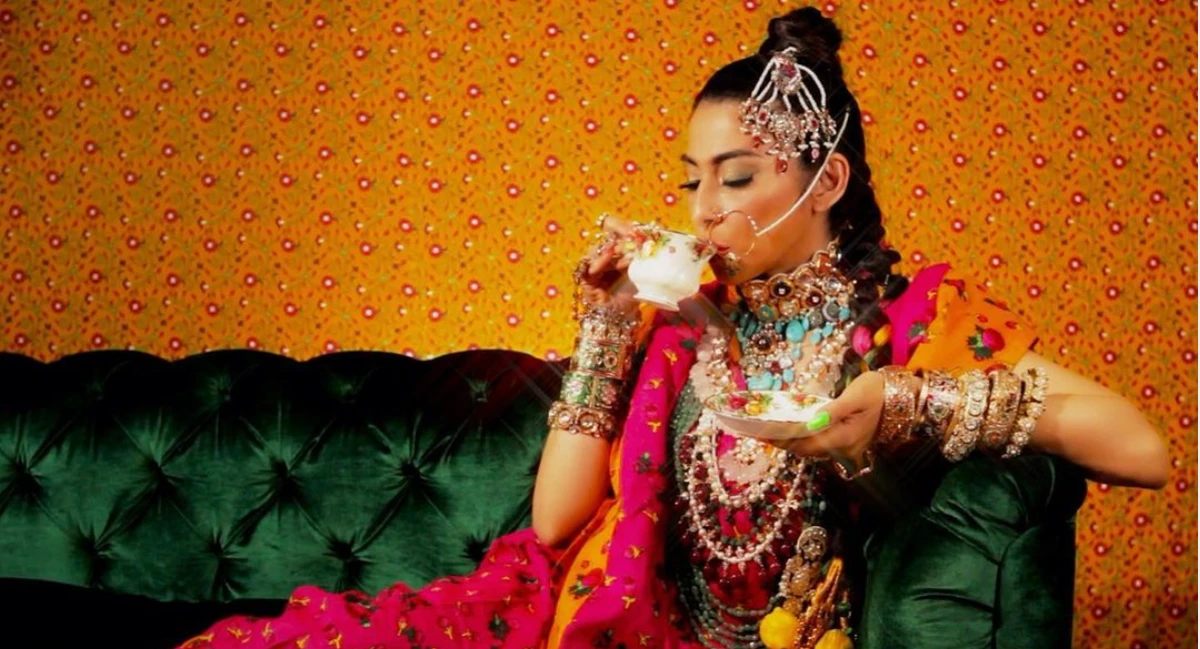 Singer Meesha Shafi shares a teaser image from the music video of her new single 'Hot Mango Chutney Sauce' on her official Instagram account on September 11, 2021 (Meesha Shafi)