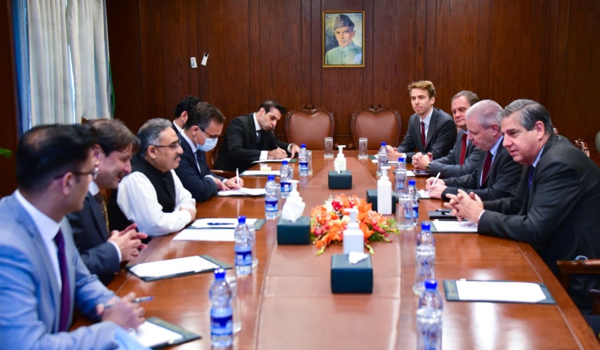 NATO delegation led by Ambassador Stefano Pontecorvo, Senior Civilian Representative to Afghanistan received by Foreign Secretary Sohail Mahmood in Islamabad, Pakistan, on Oct. 20, 2021. (Photo courtesy: Pakistan Foreign Office)