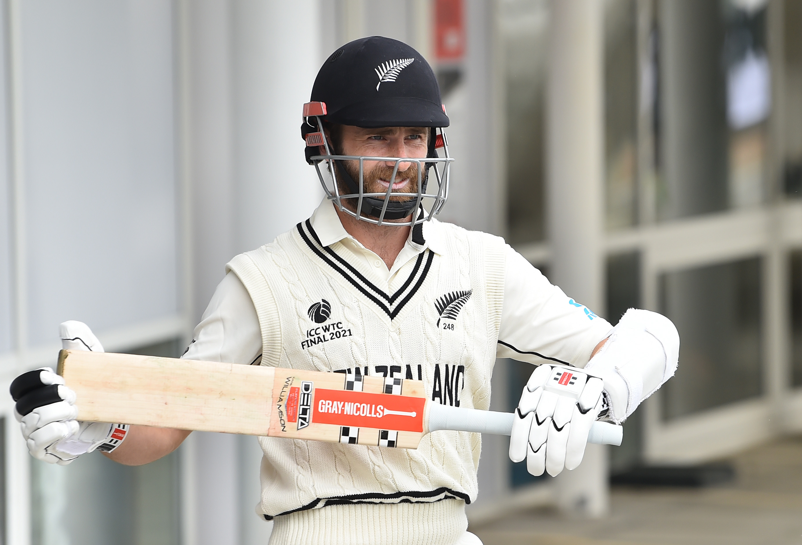 This picture shows New Zealand's cricketer Kane Williamson in England on June 22, 2021. (Photo courtesy: ICC/File)