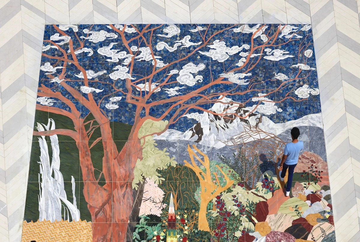 “Garden,” an installation by Pakistani artist Hamra Abbas, can be seen ahead of the Dubai Expo 2020 in the United Arab Emirates on September 30, 2021. (Photo courtesy: Hamra Abbas)