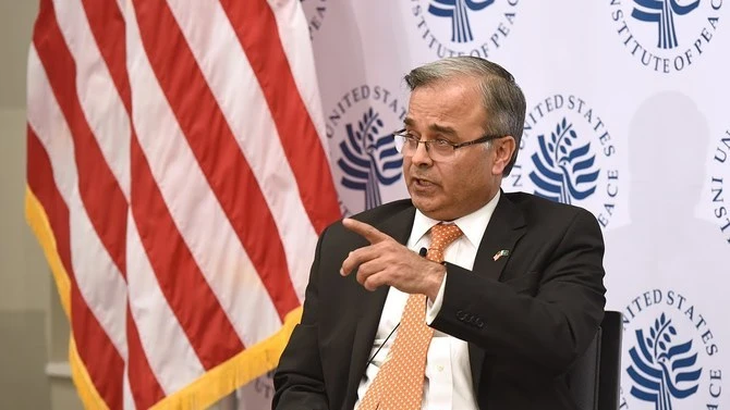 Pakistan's Ambassador to the United States, Asad Majeed Khan speaks at U.S. Institute of Peace in Washington D.C on March 5, 2019. (Photo courtesy: United States Institute of Peace)