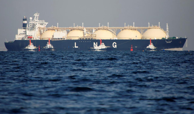 A liquefied natural gas (LNG) tanker is tugged towards a thermal power station in Futtsu, east of Tokyo on Nov. 13, 2017. (REUTERS/File)