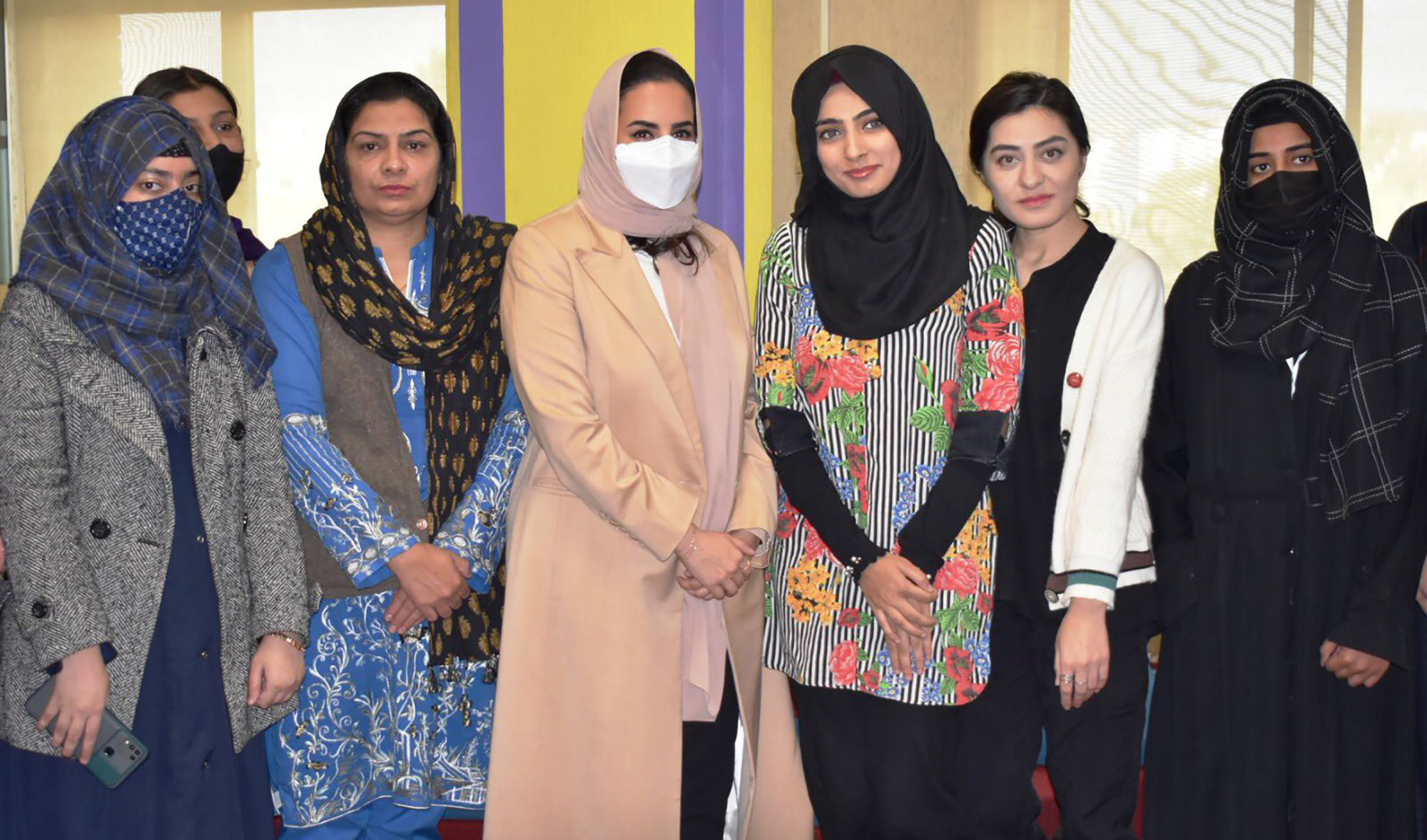 Digital Cooperation Organization secretary general Deemah Al-Yahya meets students of the COMSATS University Islamabad during her visit to Pakistan on November 17, 2021. (Photo courtesy: Deemah Al-Yahya)