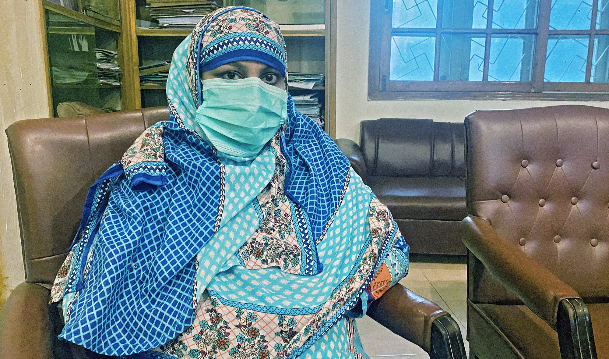 Rubina, a disabled Pakistani woman whose citizenship right was recently upheld in a landmark court ruling, speaks to Arab News in Karachi, Pakistan, on November 23, 2021. (AN photo)
