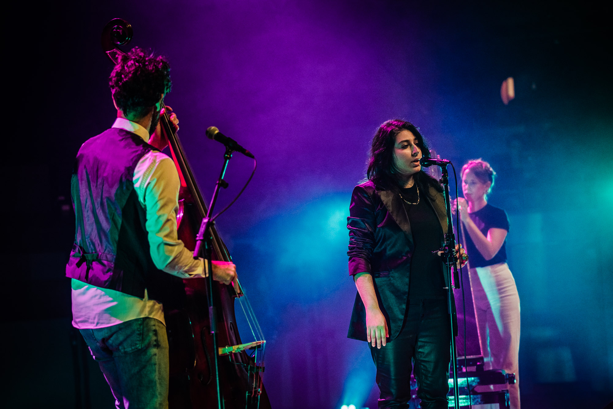 Musician Arooj Aftab (2nd from R) performs at Grote Zaal of TivoliVredenburg in Netherlands on Nov 12, 2021. (Photo courtesy: Ben Houdijk/Social Media)