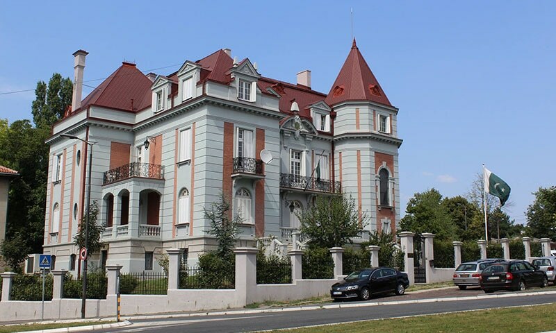 This undated photo shows an outer view of Pakistan's embassy in Serbia. (Photo courtesy: Pakistan Embassy Serbia Facebook)