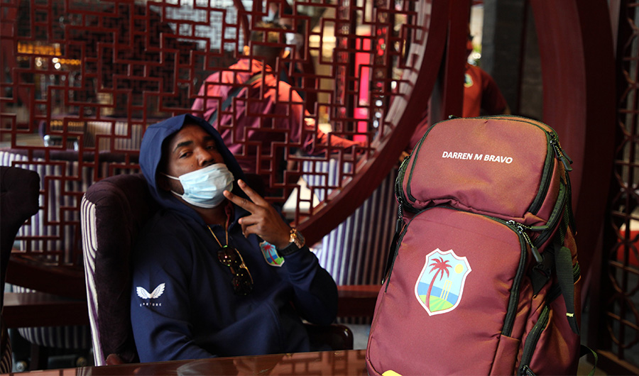West Indian cricketer poses for a picture in Karachi on December 9, 2021. (PCB)