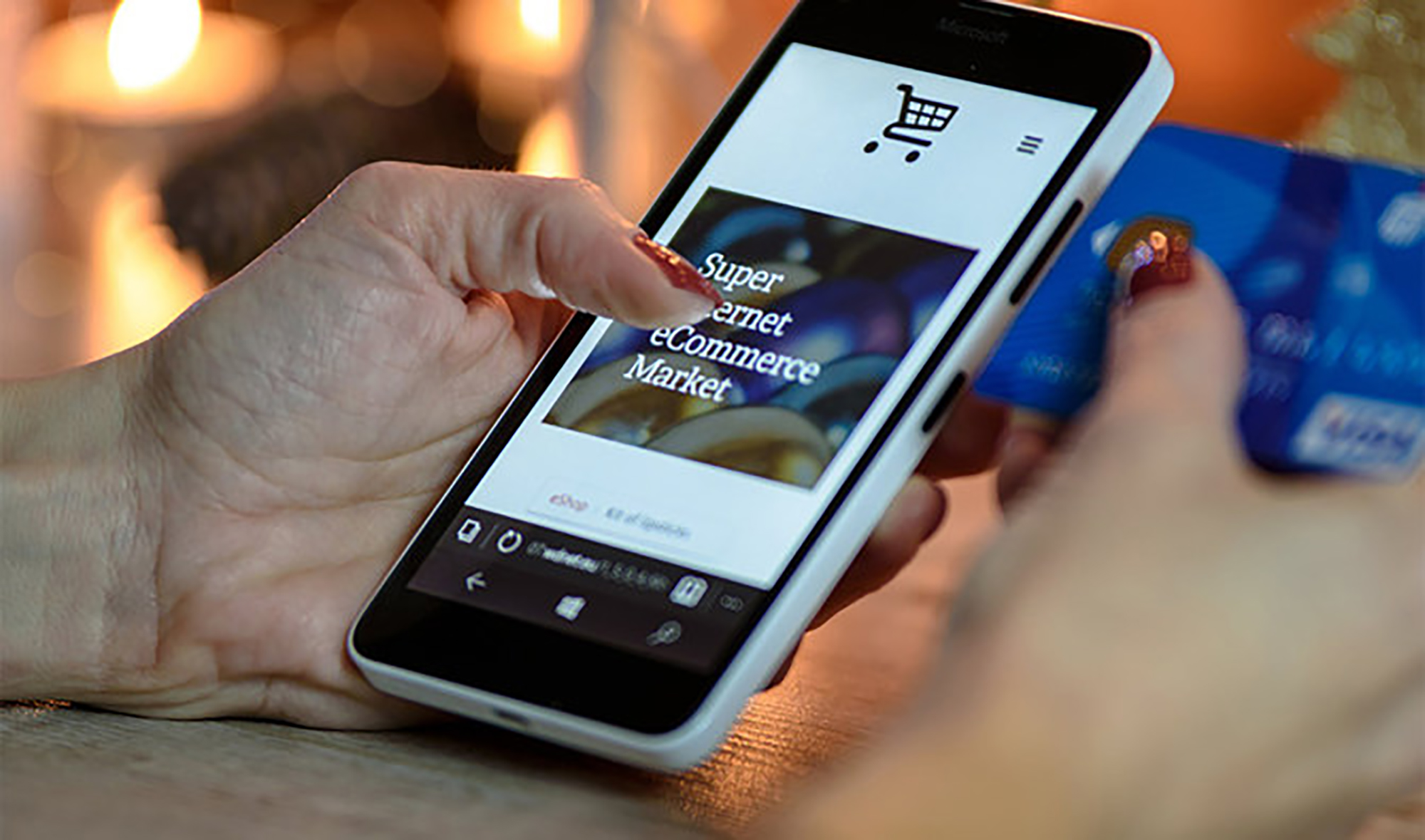 In this photo, a woman is seen shopping through a point of sale application. (Photo courtesy: Social media)