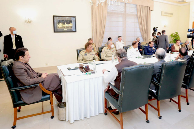 Prime Minister Imran Khan chairs meeting of Pakistan’s National Security Committee in Islamabad on October 29, 2021.(PID)